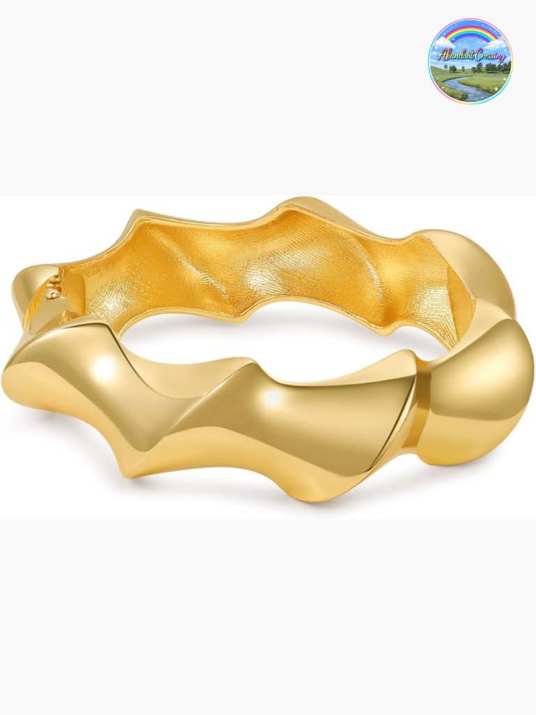 Chunky Hinged Cuff Bangle Bracelet Open Wide Cuff Bracelet Minimalist Jewelry